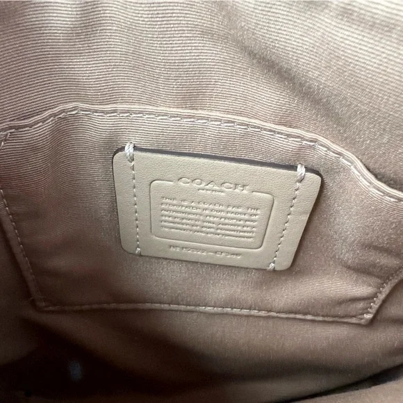 Coach Beige Signature Canvas Crossbody with Chalk Trim - Picture 7 of 12